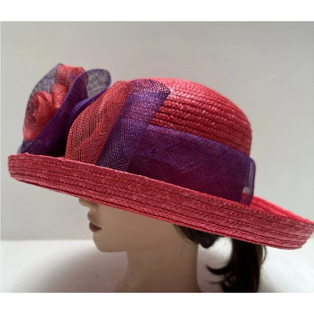 VTG NEW SOMETHING SPECIAL FEDORA HAT WIDE BRIM DERBY PARTY & EMILY ADAMS HAT BOX